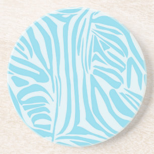 Dessous De Verre En Grès Modèle Zèbre Bleu