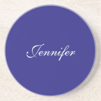 Moderne Elégant Cute Unique Deep Blue Calligraphie