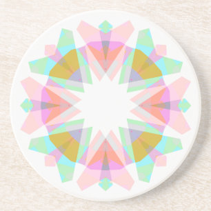 Dessous De Verre En Grès Moderne Rétro Rose Vert Étoile Dopamine Décor Funk