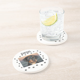 Dessous De Verre En Grès Mon bébé chien avec empreintes de pattes