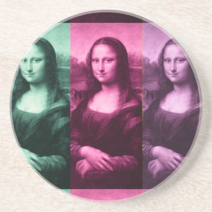 Dessous De Verre En Grès Mona Lisa Rose vert violet