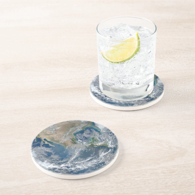 Dessous De Verre En Grès Monde (Côté)
