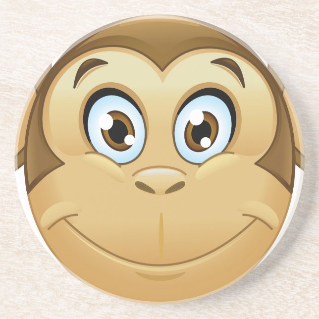 Dessous De Verre En Grès monkey emoji (Devant)