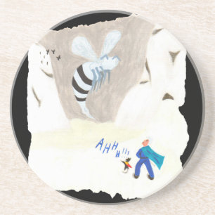 Dessous De Verre En Grès Montagne des déchets de glace