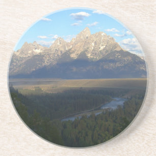 Dessous De Verre En Grès Montagnes de Jackson Hole (Parc national de Grand 