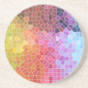 Dessous De Verre En Grès Morceaux de couleur