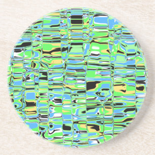 Dessous De Verre En Grès Mosaïque Abstraite