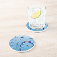 Mosaïque de miroir bleu Abstrait