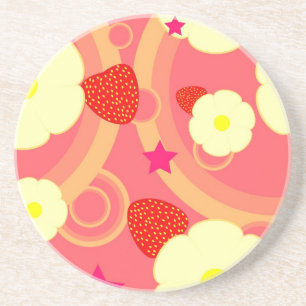 Dessous De Verre En Grès Motif 2 de fraise