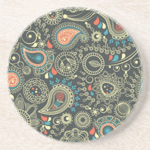 Dessous De Verre En Grès Motif 3 de Paisley