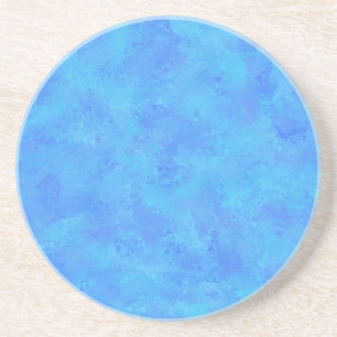 Dessous De Verre En Grès Motif Abstrait bleu