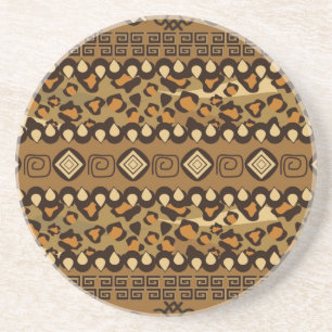 Dessous De Verre En Grès Motif africain de peau de guépard