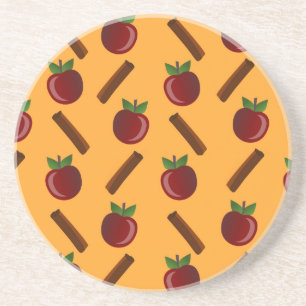 Dessous De Verre En Grès Motif Apple Cinnamon