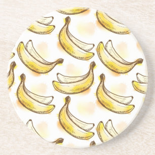 Dessous De Verre En Grès Motif avec la banane