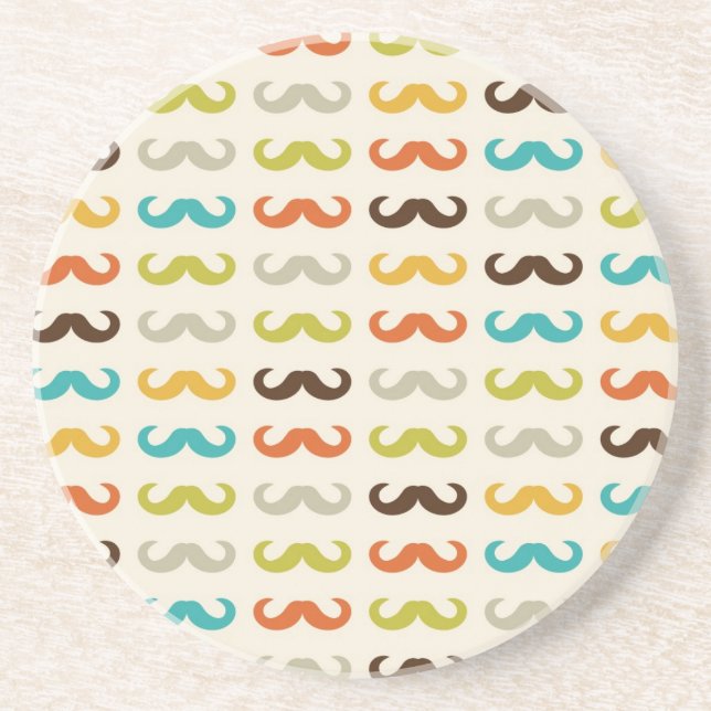 Dessous De Verre En Grès Motif avec la moustache (Devant)