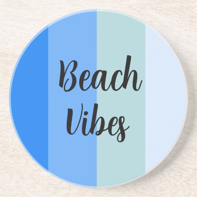 Dessous De Verre En Grès Motif Bleu (Devant)