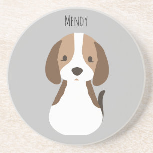 Dessous De Verre En Grès Motif chien gris mou