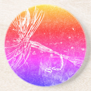 Dessous De Verre En Grès Motif classique à mouches sèches pour la pêche à l