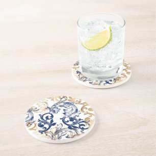 Dessous De Verre En Grès Motif Classique Rétro de Style Baroque