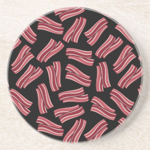 Dessous De Verre En Grès Motif de bandes de lard