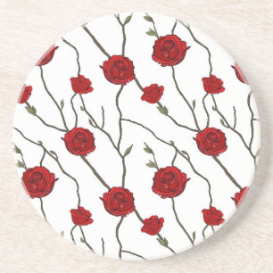 Dessous De Verre En Grès Motif de fleurs