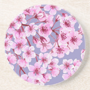 Dessous De Verre En Grès Motif de fleurs de cerisiers