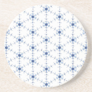 Dessous De Verre En Grès Motif de flocon de neige en diamant