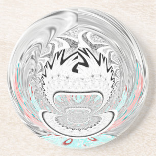 Dessous De Verre En Grès Motif de flore urbaine moderne