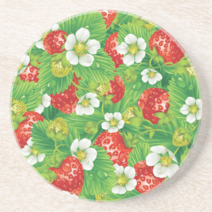 Dessous De Verre En Grès Motif de fraises