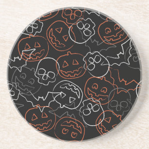 Dessous De Verre En Grès Motif de Halloween