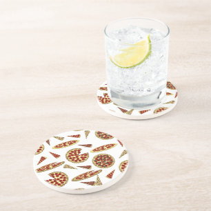 Dessous De Verre En Grès Motif de l'amateur de pizza