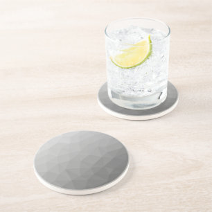 Dessous De Verre En Grès Motif de maille géométrique à dégradé gris