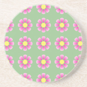 Dessous De Verre En Grès Motif de marguerite rose