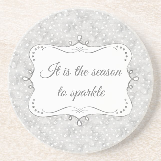 Dessous De Verre En Grès Motif de Noël élégant personnalisé (Devant)