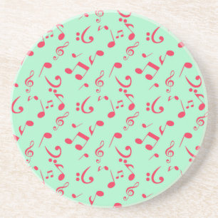Dessous De Verre En Grès Motif de notes musicales