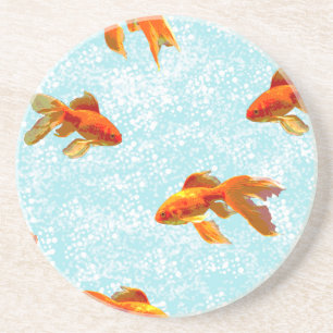 Dessous De Verre En Grès motif de poisson d'or