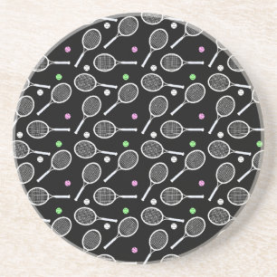 Dessous De Verre En Grès Motif de raquette de tennis