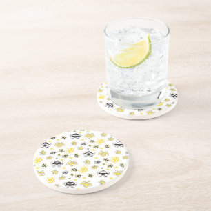 Dessous De Verre En Grès Motif des abeilles
