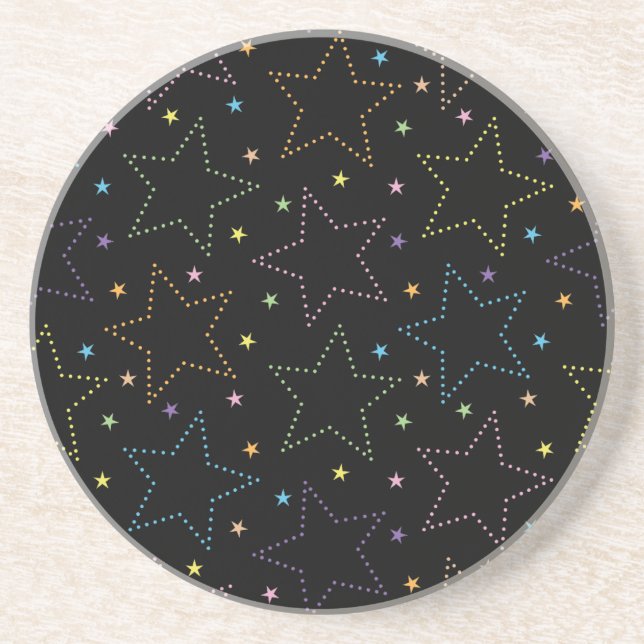 Dessous De Verre En Grès Motif du ciel de nuit étoilé (Devant)