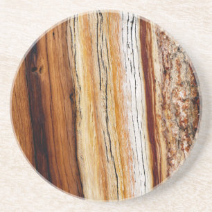 Dessous De Verre En Grès Motif du grain de bois