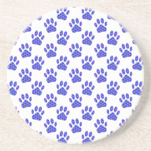 Dessous De Verre En Grès Motif Empreinte de patte cosmique