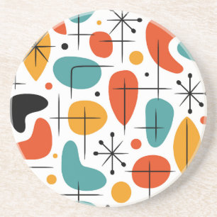 Dessous De Verre En Grès Motif en forme d'étoile de style Mid Century Moder