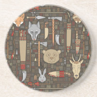 Motif ethnique de chasse