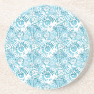 Dessous De Verre En Grès motif exotique d'océan
