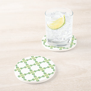 Dessous De Verre En Grès Motif Feuille, Motif De Feuilles, Feuilles Verts