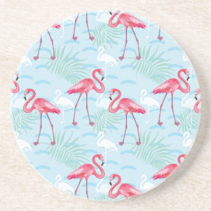 Dessous De Verre En Grès Motif Flamingo