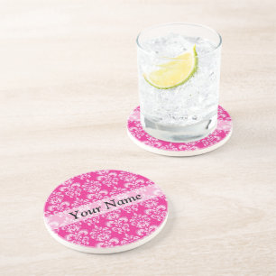 Dessous De Verre En Grès Motif humide rose chaud
