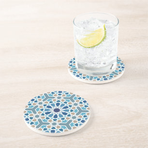 Dessous De Verre En Grès Motif marocain en carreaux