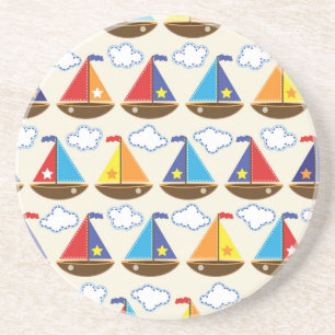 Dessous De Verre En Grès Motif mignon 2 de voilier