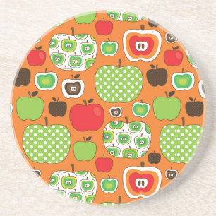 Dessous De Verre En Grès Motif mignon d'illustration de pomme